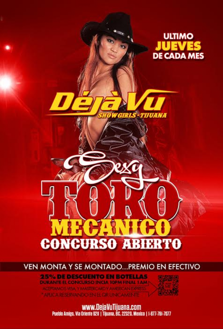 Sexy Toro Mecanico Concurso Abierto Tijuana Stripclub (cerca de San Diego)