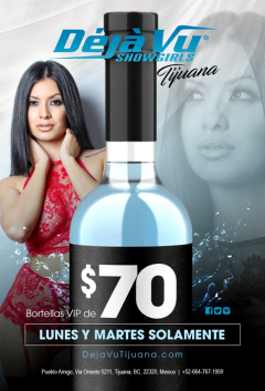 Botellas VIP de $70 Tijuana Stripclub